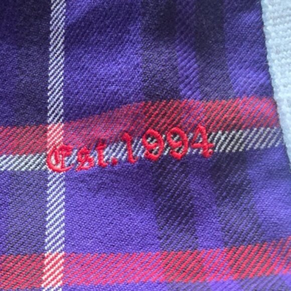 NWOT Authentic Men's Adidas x Korn Heavy Duty Plaid Flannel Overshirt (M) - Picture 9 of 16